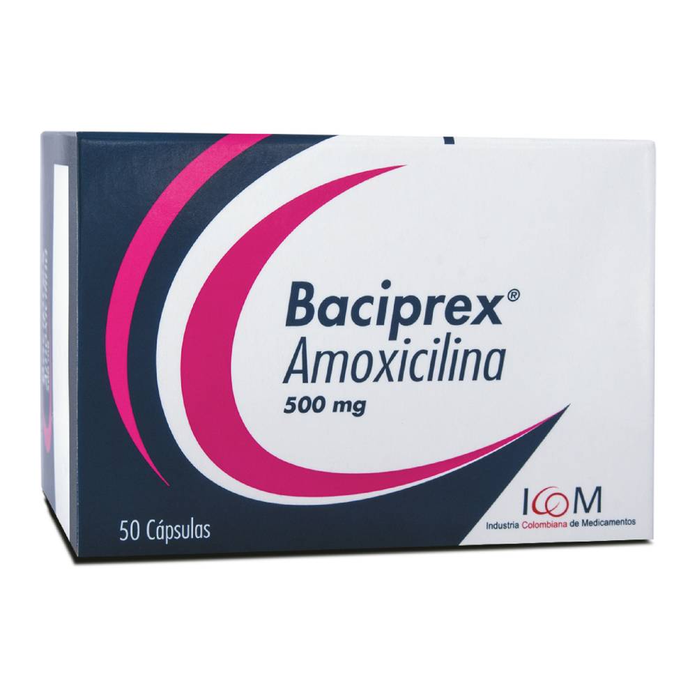 Baciprex Amoxicilina 500 mg 50 Cápsulas ICOM