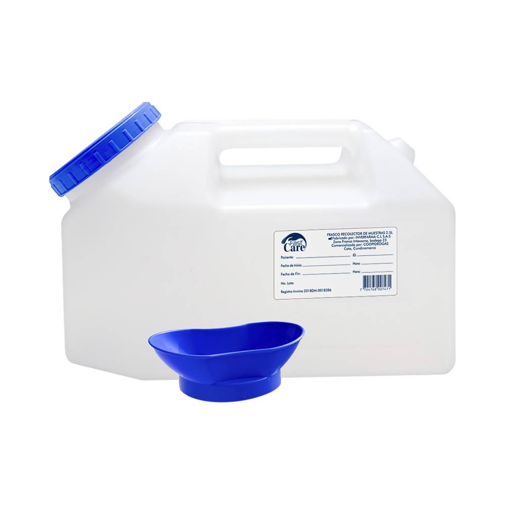 Frasco Recolector Muestras Fast Care 24 Horas