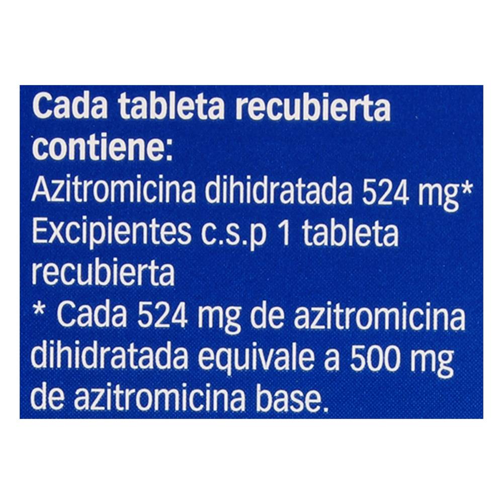 Azibiotrim Azitromicina 500 mg 3 Tabletas - Imagen 4