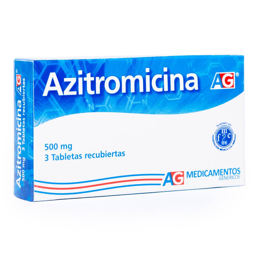 Azitromicina 500 mg 3 Tabletas AG