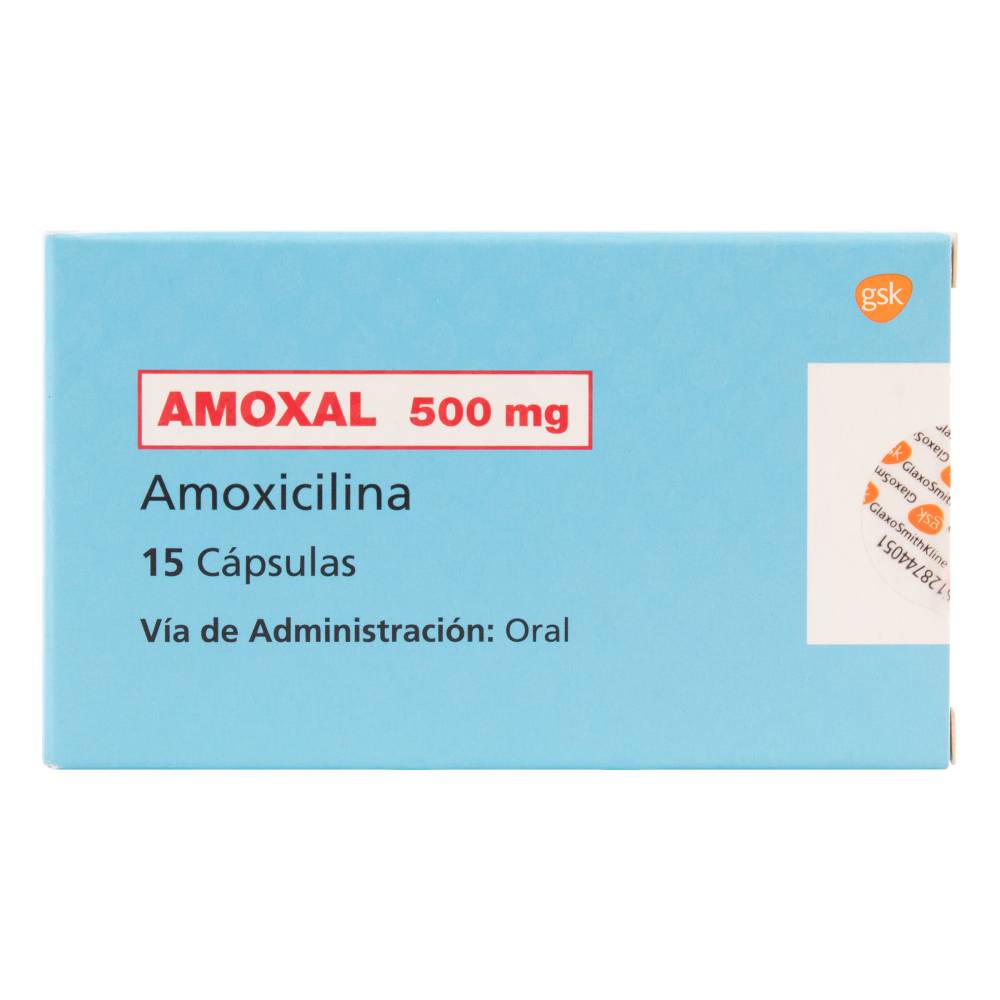 Amoxal Amoxicilina 500 mg 15 Cápsulas