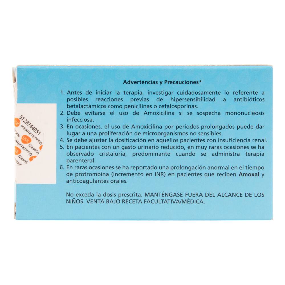 Amoxal Amoxicilina 500 mg 15 Cápsulas - Imagen 4