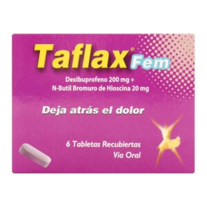 Taflax Fem Dexibuprofeno 200 mg 6 Tabletas