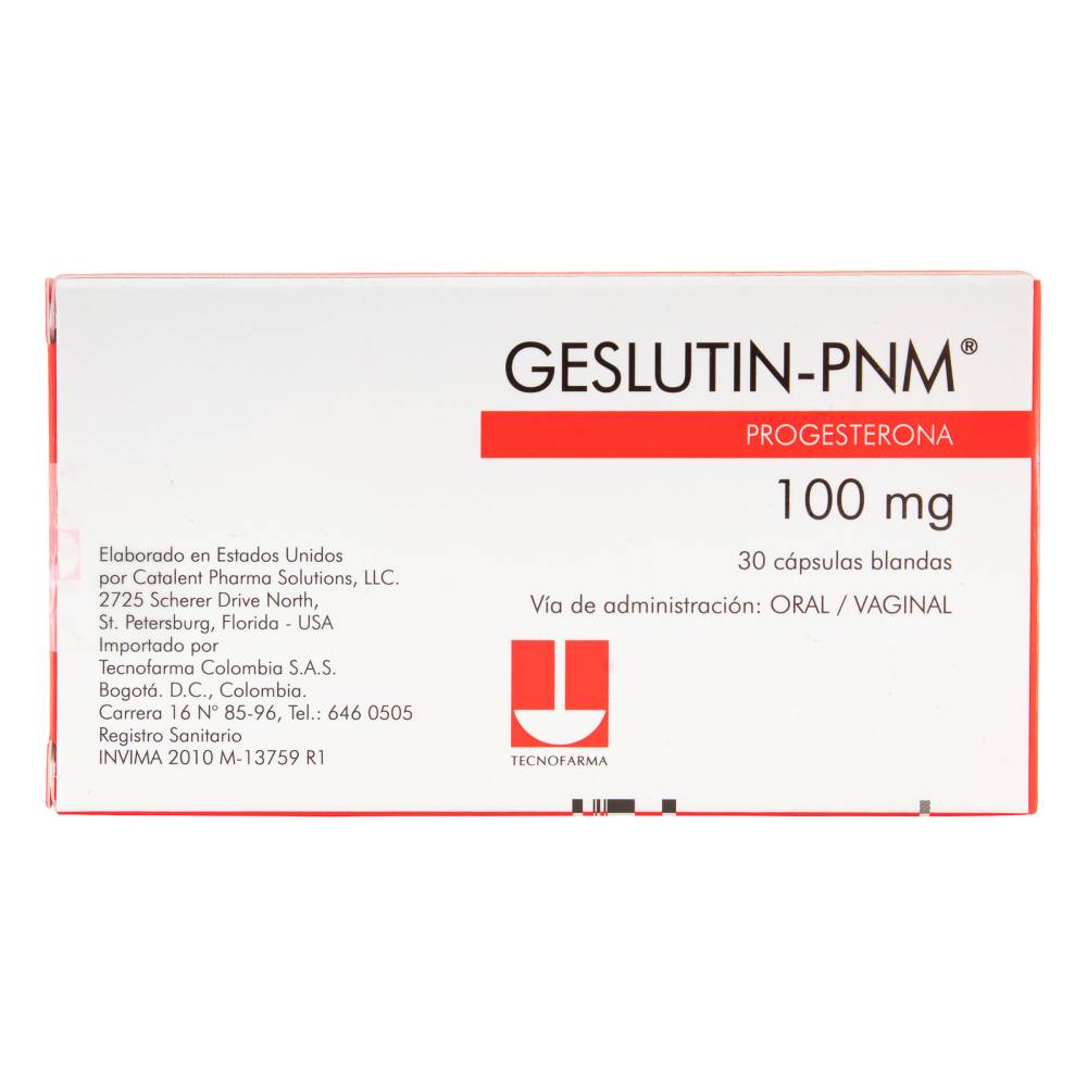 Geslutin 100 mg 30 Cápsulas - Imagen 2