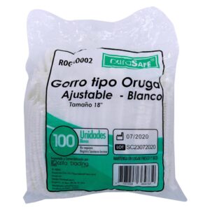 Gorro Tipo Oruga Blanco AlfaSafe 100 Unidades