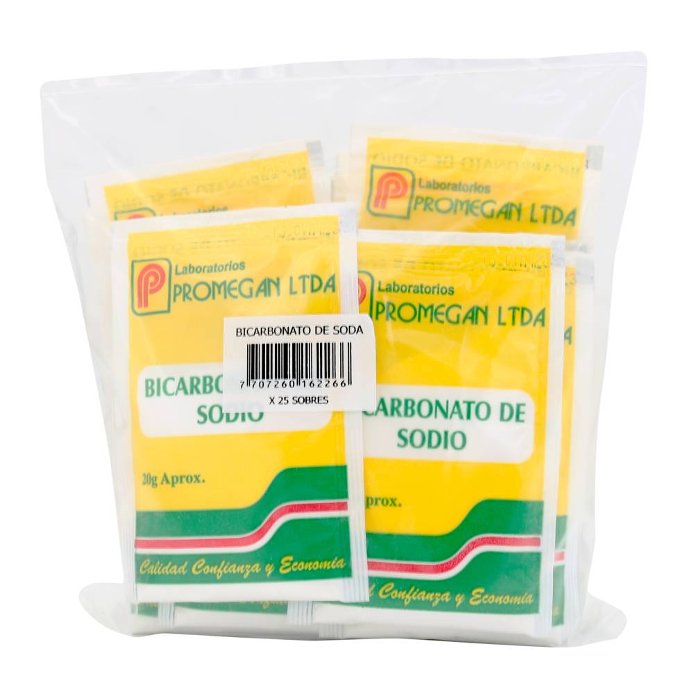 Bicarbonato De Soda Promegan 20 g 25 Sobres