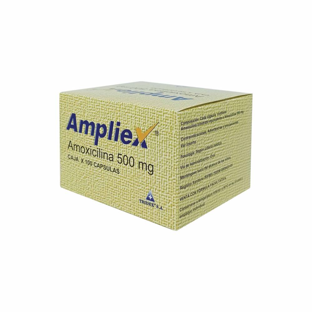 Ampliex Amoxicilina 500 mg 100 Cápsulas - Imagen 2