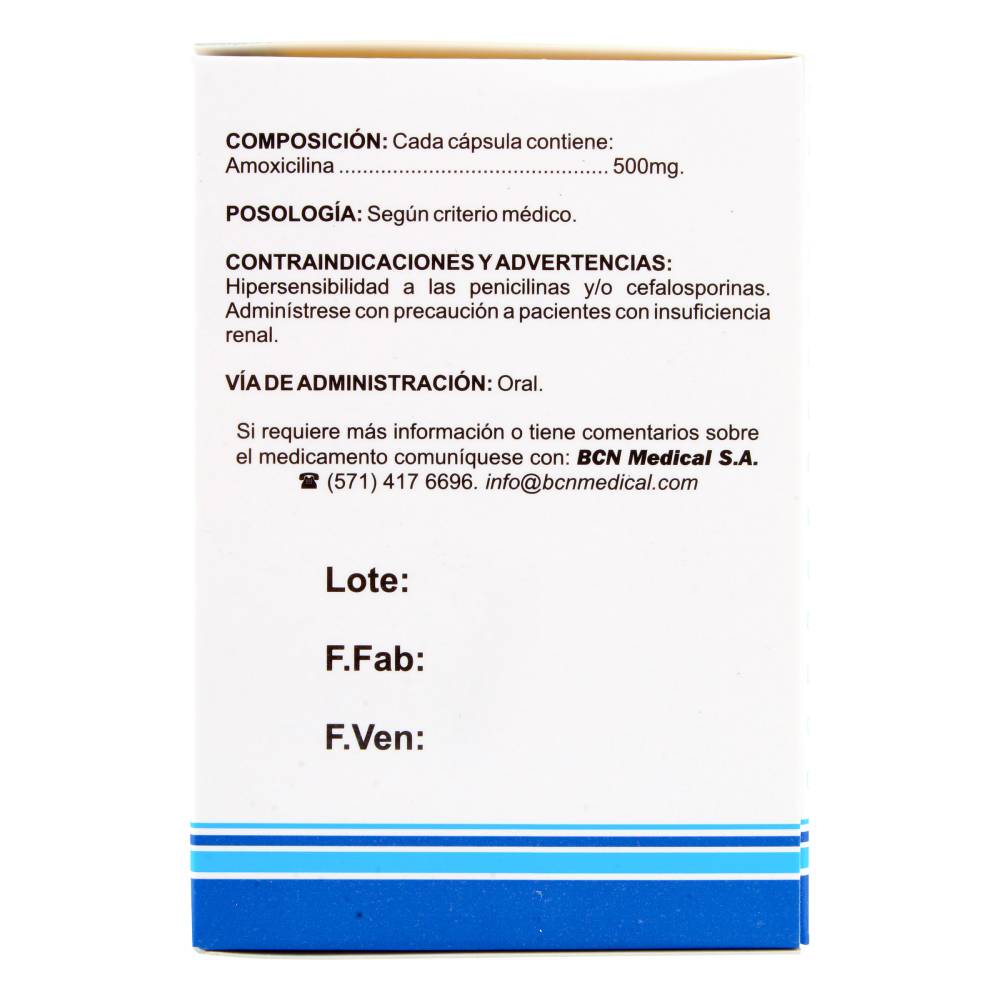 Solomoxy Amoxicilina 500 mg 60 Cápsulas - Imagen 2