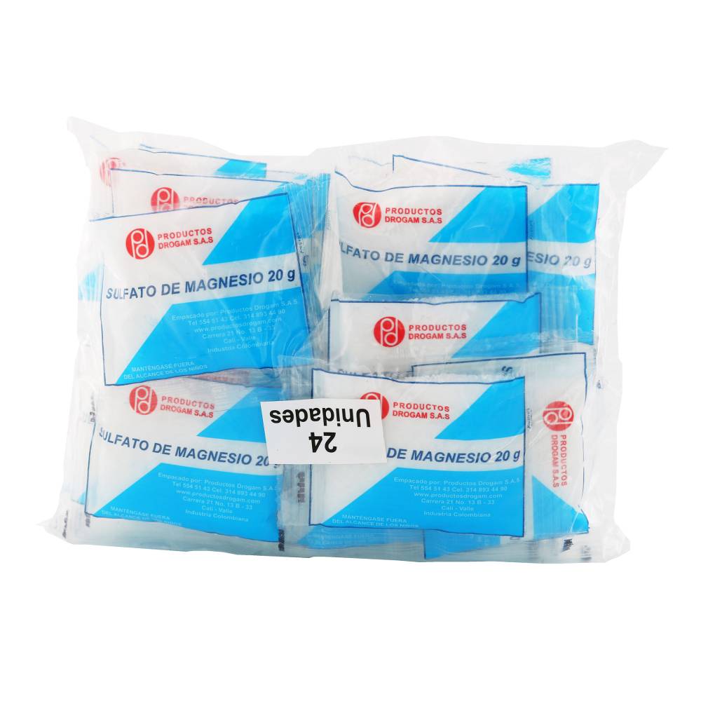 Sulfato de Magnesio Drogam 20 g 24 Sobres