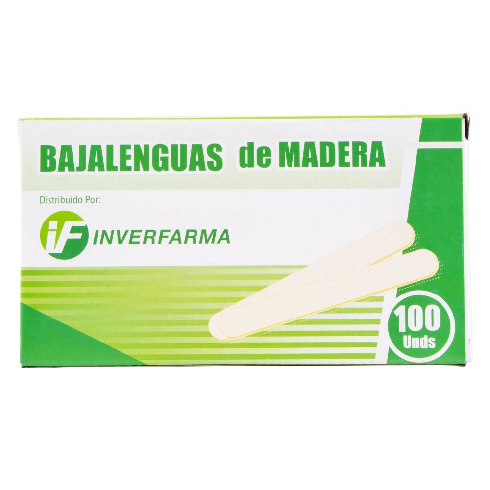 Bajalenguas De Madera Inverfarma 100 Unidades