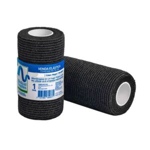 Venda Cohesiva No Tejida Color Negro 4 X 4.5 m