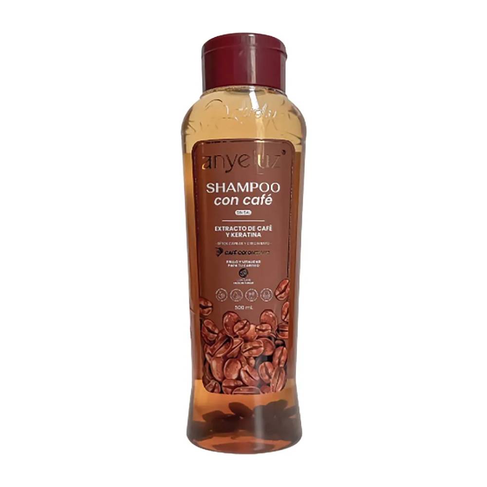 Shampoo Anyeluz Extracto De Cafe y Keratina 500 ml