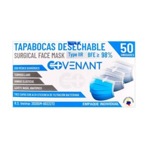 Tapabocas Termosellado Covenant 50 Unidades