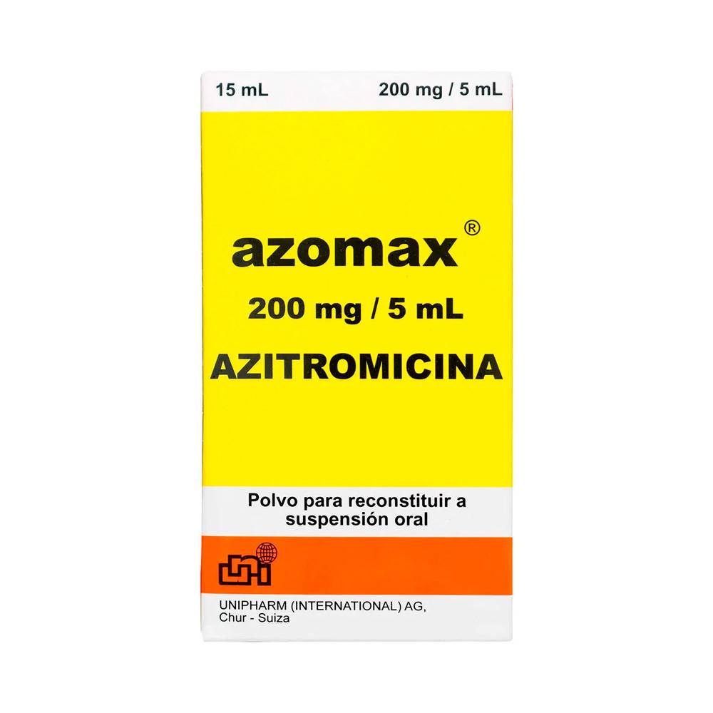 Azomax Azitromicina 200 mg Polvo Para Reconstituir 15 ml