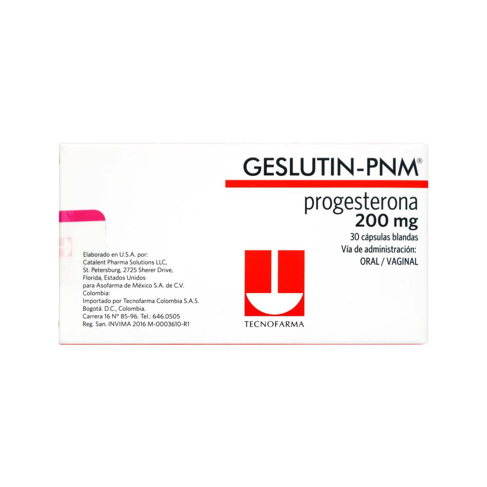 Geslutin 200 mg 30 Cápsulas - Imagen 2