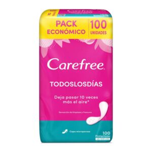 Protectores Carefree Todos los Días 100 Unidades