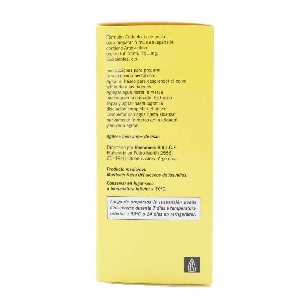 Amoxidal Duo Amoxicilina 750 mg Suspension Oral 120 ml - Imagen 2