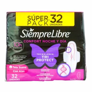 Toallas Stayfree Confort Noche y Día 32 Unidades