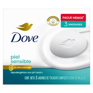 3 Jabones Dove Piel Sensible 90 g