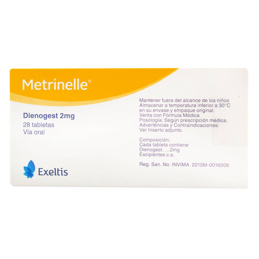 Metrinelle 2 mg 28 Tabletas - Imagen 2