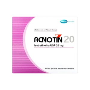 Acnotin Isotretinoina 20 mg 30 Capsulas
