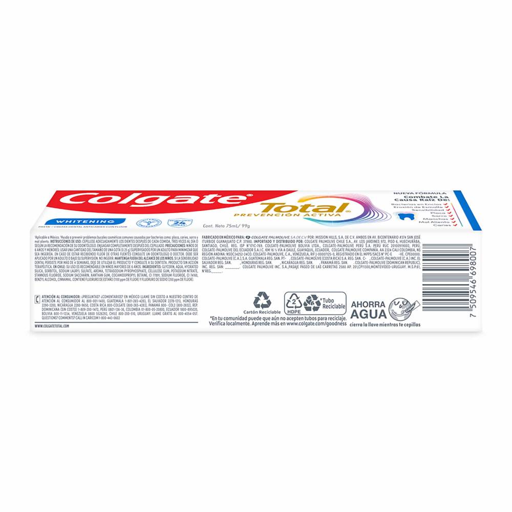 Crema Colgate Total Whitening 75 ml - Imagen 4