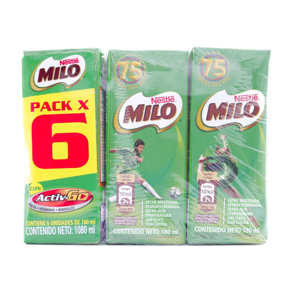 Milo Activ Go 180 ml 6 Unidades
