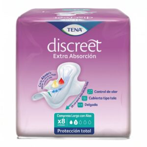 Tena Discreet Extra Absorción Incontinencia 8 Unidades