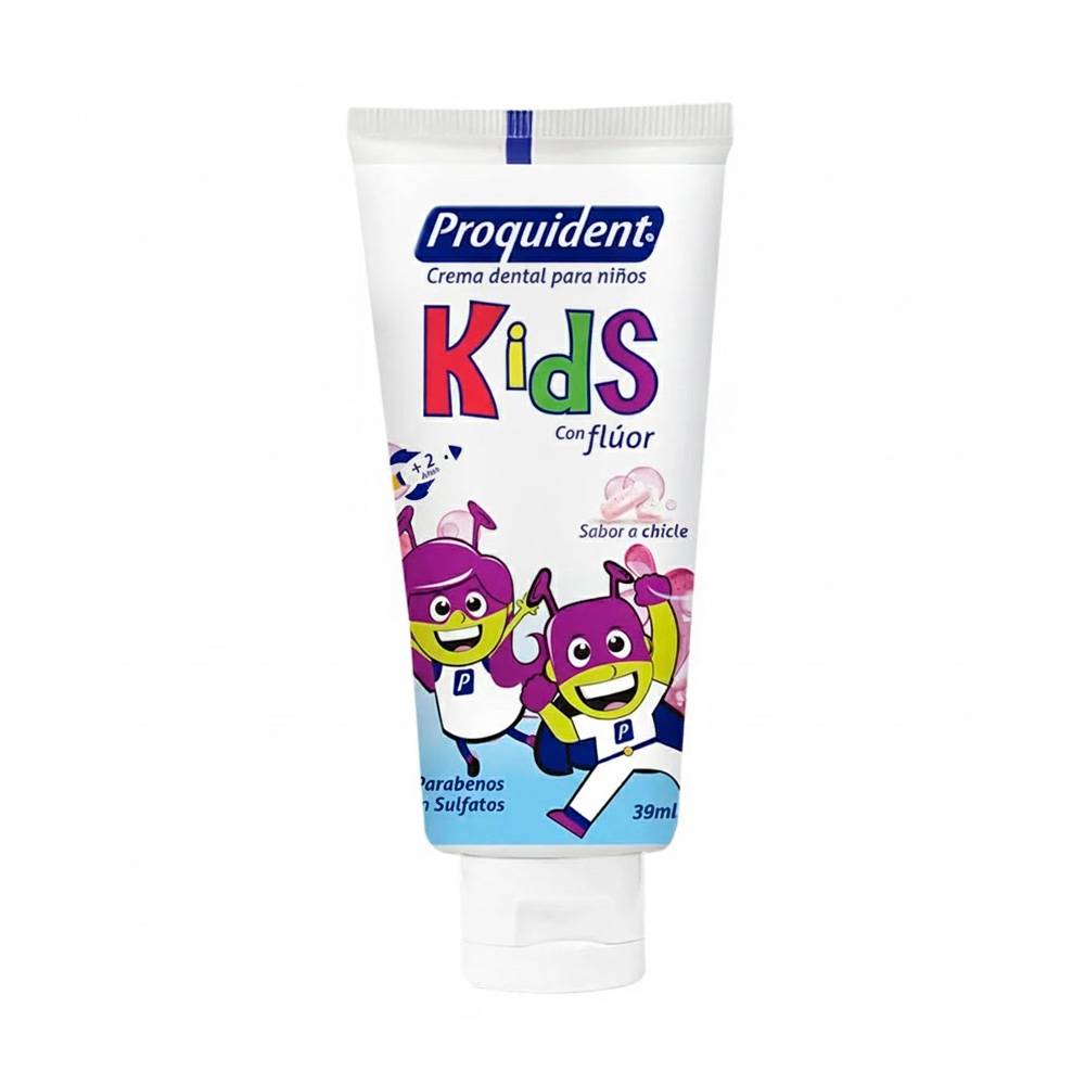 Crema Dental Kids Con Fluor Proquident 39 ml