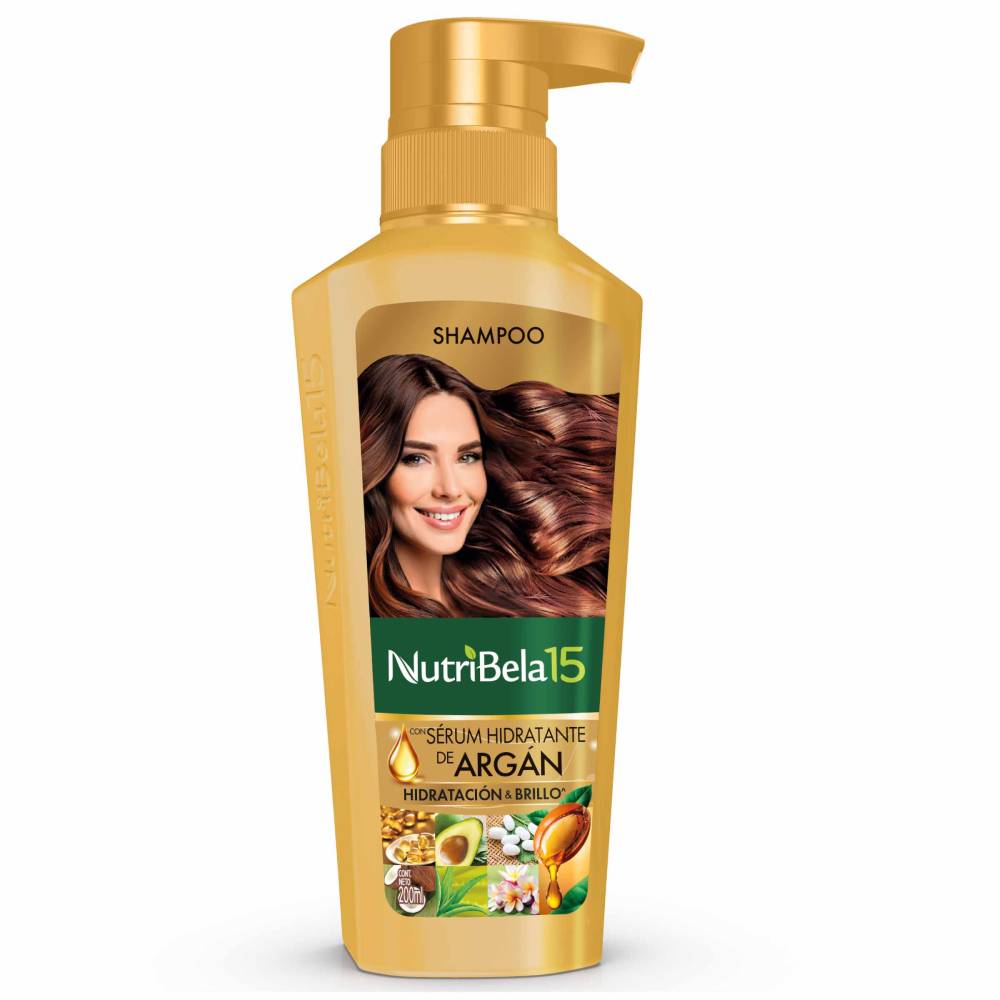 Shampoo Nutribela 15 De Argan Hidratacion Y Brillo 200 ml