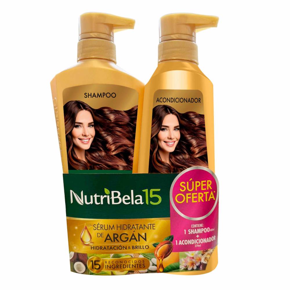 Shampoo Nutribela De Argan 400 ml + Acondicionador 400 ml