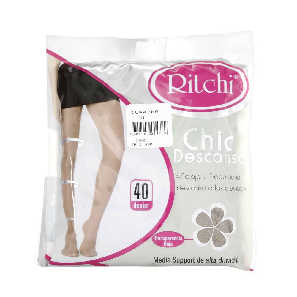 Medias Pantalon Ritchi Chic Descanso Durazno Talla XL