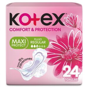 Toallas Kotex Comfort Maxi Protect Regular 24 Unidades
