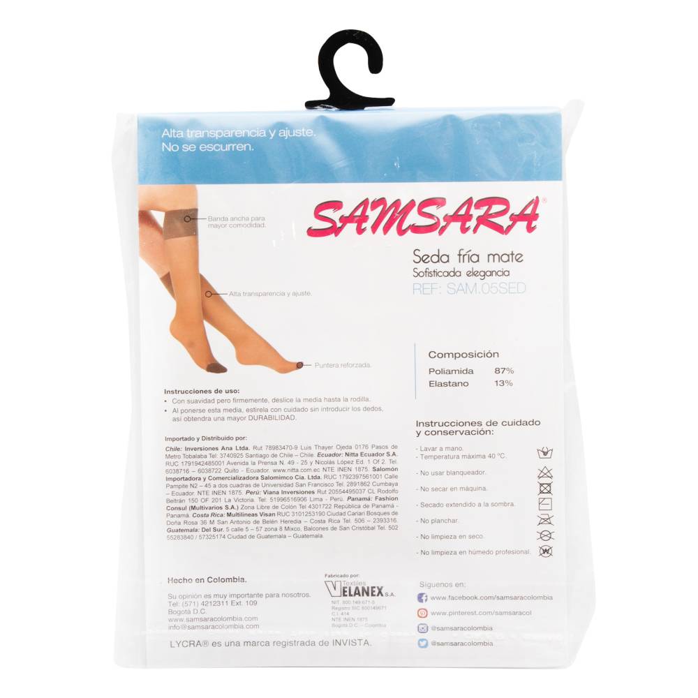 Medías Samsara Slack Seda Fria Mate Color Durazno - Imagen 2