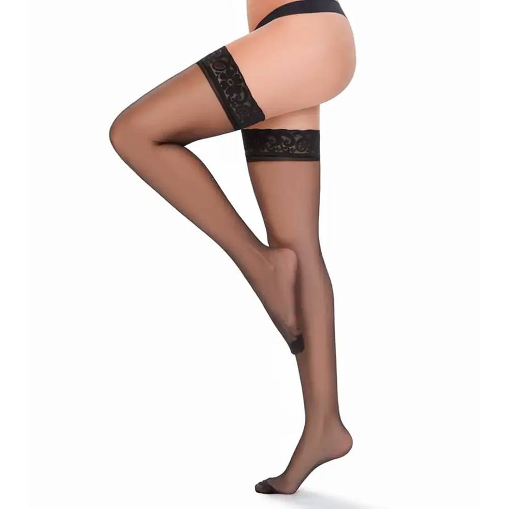 Panty Medía Samsara Diseño Liguero Color Natural Talla S/M