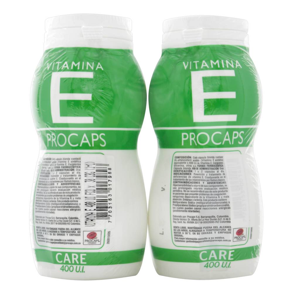 2 Vitamina E Procaps 400 ui 30 Capsulas - Imagen 2