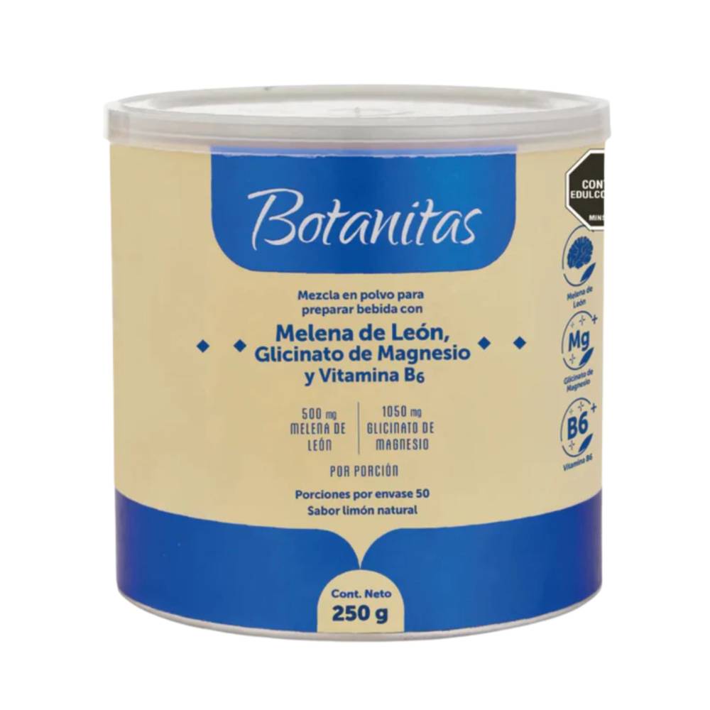 Glicinato Magnesio Melena De Leon Y B6 Botanitas 250g