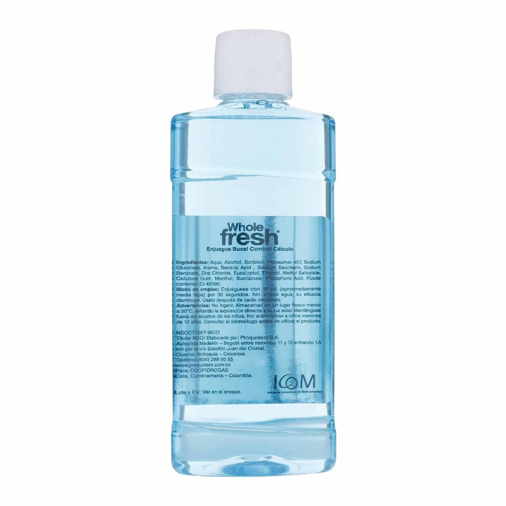 Enjuague Bucal Whole Fresh Control Calculo ICOM 60 ml - Imagen 3
