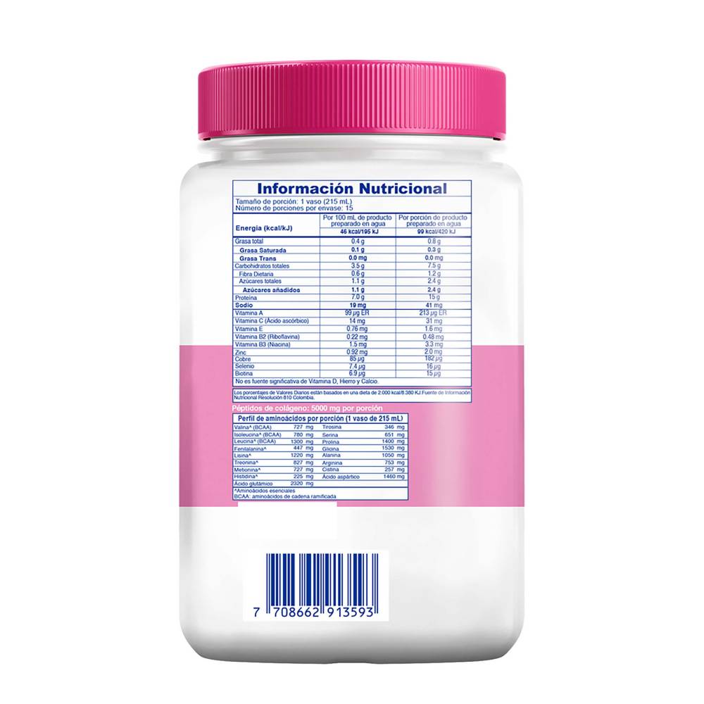 Proteina Benet Colageno Sabor Frutos Rojo 375 g - Imagen 2