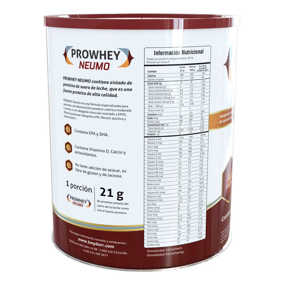 Prowhey Neumo Boydorr 435g - Soporte EPOC Y Pulmonar - Imagen 2