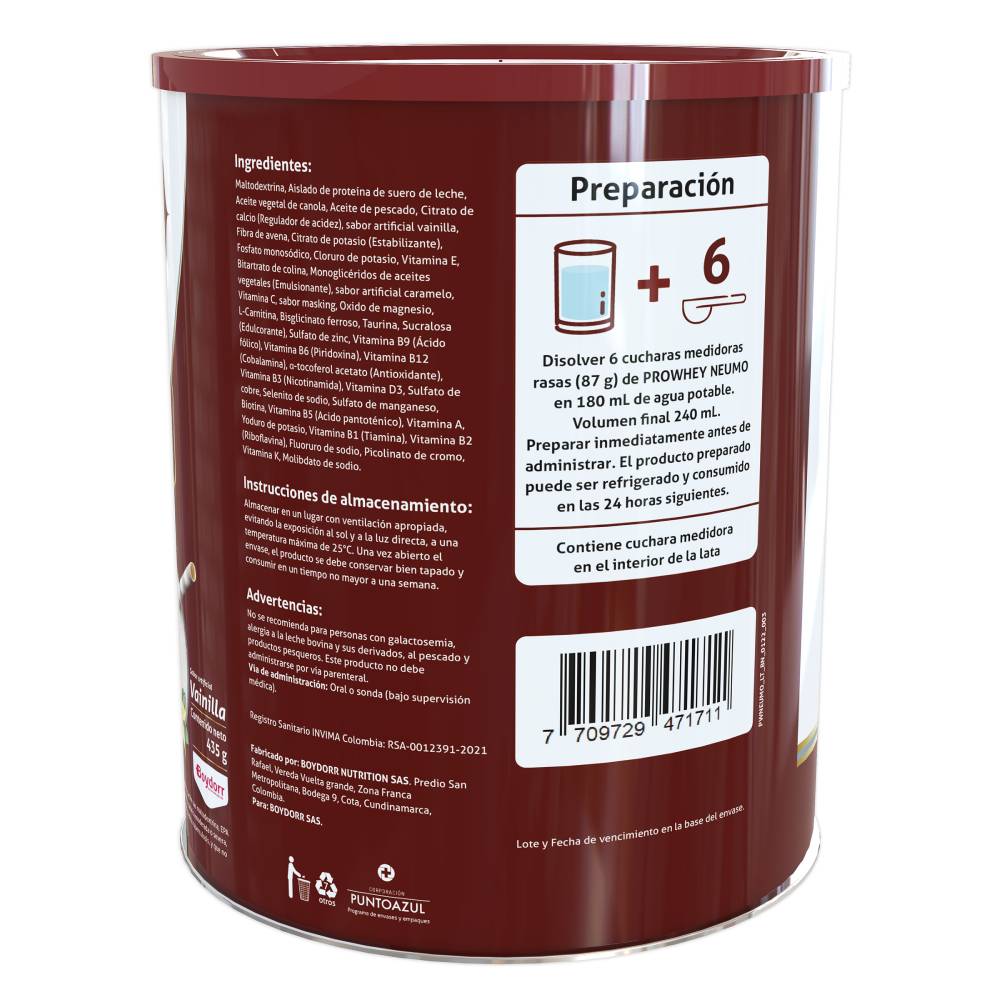 Prowhey Neumo Boydorr 435g - Soporte EPOC Y Pulmonar - Imagen 3