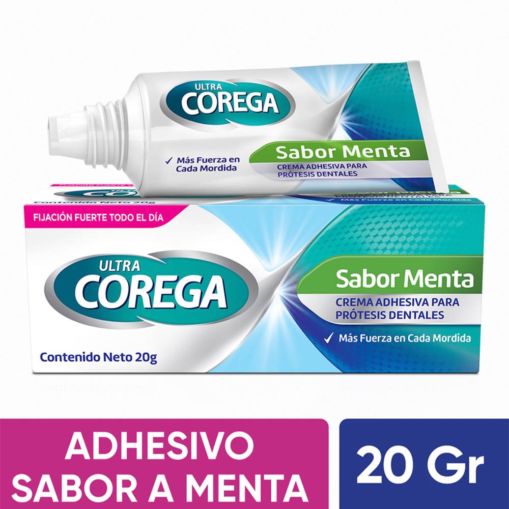Crema Corega Sabor Menta 20 gr - Adhesivo para prótesis dentales