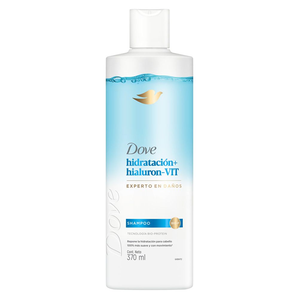 Shampoo Dove Hidratación Hilauron Vit 370 Ml Cabello Dañado
