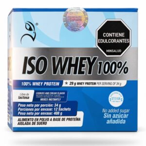 Proteína Iso Whey 100% Cookies Cream 12 Sobres 34g
