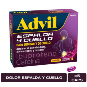 Advil Liquid Fill Para Dolor De Espalda y Cuello 5 Capsulas