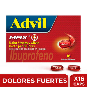 Advil Max 16 Cápsulas Blandas Contra Dolores Fuertes