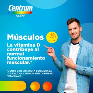 Centrum Men 60 Tabletas - Energía, Defensas y Músculos