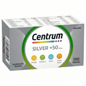 Centrum Silver +50 Años 100 Tabletas - Energía, Huesos y Defensas