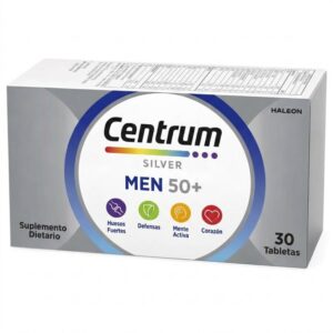 Centrum Silver Men 50+ 30 Tabletas - Huesos, Defensas y Mente Activa