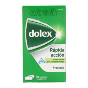 Dolex Avanzado Rápida Acción 100 Tabletas Acetaminofén 500 mg
